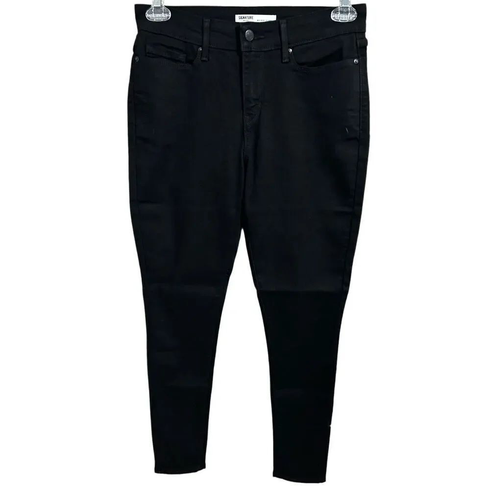 Women’s Size W28 x L32 Signature Gold Levi’s Strauss Mid Rise Skinny Black Jeans